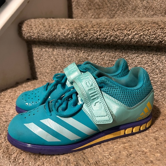 Adidas Powerlift 3.1 size 7.5 blue/purple/yellow - Picture 3 of 7